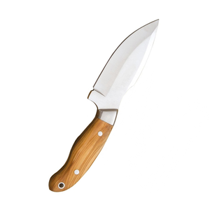 Couteau en acier inoxydable avec manche en bois, bord lisse, outil de coupe multi-usages, design durable - Product Image 3