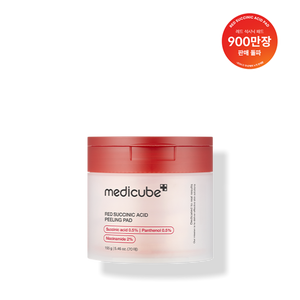 Medicube [Amélioration des imperfections] – Tampon à l'acide succinique rouge – Exfoliant coréen de haute qualité pour le visage – Ingrédients chimiques - Product Image 1