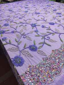 Tela de Alta Calidad con Cuentas Hechas a Mano para Prendas de Diseñador de Moda Femenina, con Cuentas de Alta Calidad y Técnica No Tejida - Product Image 3