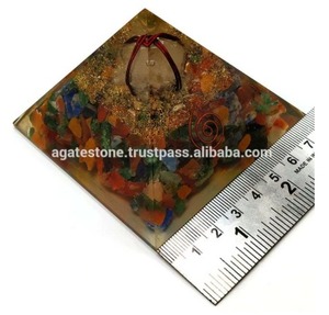 Pyramide d'Orgone Chakra en Agate Faite à la Main, Étoile de Merkaba, Artisanat en Pierres Semi-Précieuses, Décoration Européenne pour l'Amour, le Feng Shui et la Guérison (Vente en Gros) - Product Image 6