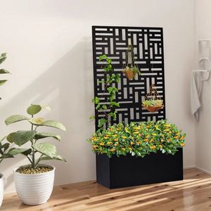 Jardinière en métal de 70 pouces de hauteur avec treillis pour plantes grimpantes et légumes, treillis de clôture et portail - Product Image 3