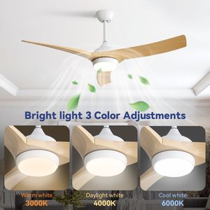 Ventilatore da Soffitto Moderno a LED da 52 Pollici con Luce LED da 18W e Telecomando, 3 Pale in ABS, Motore DC per Camere da Letto - Product Image 6