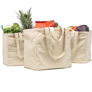 Sac fourre-tout en toile de coton vierge de qualité supérieure, écologique, multi-usages, service OEM, sac en tissu pour femmes - Product Image 1