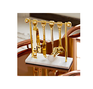 Juego de herramientas de barra de latón chapado en oro de buena calidad, juego de whisky personalizado, juego de herramientas de bar profesional, accesorios de bar - Product Image 2