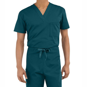 Canvas Medical Nurse <b>Doctor</b> OEM Wholesale Scrub Tops and Pants <b>Set</b> Quick Dry Breathable Unisex Hospital Scrubs Uniform - Product Image 5