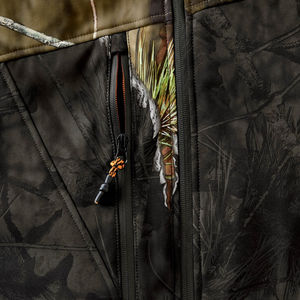 Vestes de chasse tactiques personnalisées Upland, entièrement zippées, en polyester imperméable, camouflage, pour le tir et la chasse, vestes de chasse personnalisées - Product Image 4