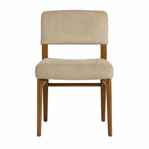 Chaise de salle à manger Mulyo moderne en teck de style mid-century, fabriquée à la main, avec assise rembourrée confortable pour la cuisine - Product Image 3