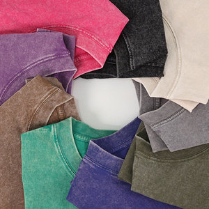 Camisetas Personalizadas con Lavado Ácido, Alta Calidad, 240 Gramos, Estilo Vintage Desgastado, Diseño de Marca Propia - Product Image 3