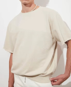 Men 100% Cotton Oversized T-Shirt Casual Summer Short Sleeve Neck Soft Breathable Lightweight Comfortable Trendy Stylish Daily - Product Image 4