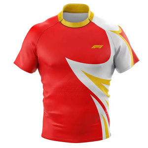 Factory Direct Sale Rugby Jersey Custom Team Breathable Eco-Friendly 100% Polyester Short Anti-Bacterial Training Wear <b>Athletic</b> - Product Image 1
