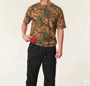 Custom Camo T <b>Shirts</b> Wholesale <b>100</b> Cotton <b>Polyester</b> Printed Tee OEM Private Label Bulk Men Women Outdoor Hunting <b>Shirts</b> - Product Image 2