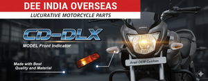 Luz indicadora delantera Hero para CD Deluxe - Carcasa negra de plástico ABS con lente de policarbonato, lente ámbar, intermitente para motocicleta - Product Image 6
