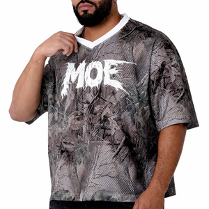 Maillot de football américain en mesh camouflage Real Tree pour homme, col en V, respirant, pour entraînement, logo personnalisé, fabricant de vêtements de sport OEM - Product Image 2