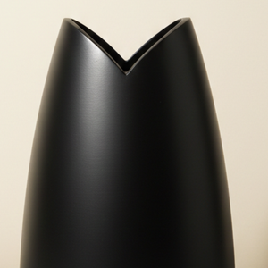 Luxury <b>Matte</b> Black Metal Flower Vase Elegant Handcrafted Minimalist Design Home Decor <b>Table</b> Centerpiece Single Unit Only - Product Image 5