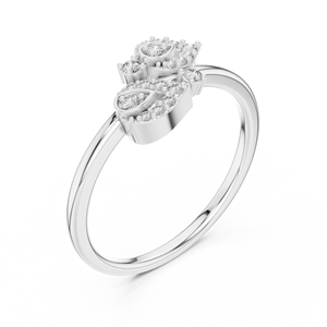 Anillo de Diamantes Cultivados en Laboratorio TWIN WINGS, Oro Amarillo Sólido de 18 Quilates, Chapado en Rodio, Corte Moderno, para Mujer, Boda, Compromiso, Fiesta, Glamour - Product Image 5