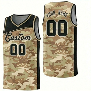 Camiseta de Baloncesto Personalizada con Camuflaje, Sublimada, Cuello en V, Sin Mangas, Malla de Poliéster, Unisex, para Adultos, Transpirable, Uniforme de Equipo para Todas las Temporadas - Product Image 2
