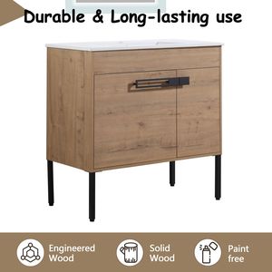 Mueble de Baño Independiente de 36 Pulgadas con Lavabo, Conversión a Colgante Opcional 36*18 00336IMO 1 F BL9090B(K) - Product Image 6