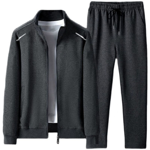 Unisex Tracksuit Solid Color <b>Full</b> <b>Zip</b> <b>Hoodie</b> With Side Pockets Casual Wear Autumn Breathable Polyester Cotton Mix - Product Image 1
