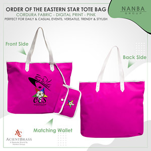 Sac fourre-tout rose style OES Eastern Star Si-star Sassy & Classy Eastern Star, sac fourre-tout réutilisable pour les courses - Product Image 2