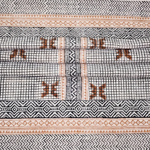 Alfombras de Área Hechas a Mano de Algodón con Tejido Plano, Antideslizantes, Lavables, Reversibles, con Estampado de Bloques, Tamaño Personalizado para Sala de Estar, Dormitorio, Oración - Product Image 6