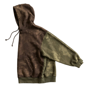 Sweat à capuche oversize délavé à l'acide avec motif camouflage, poche kangourou, capuche à cordon et poignets côtelés pour le streetwear - Product Image 4