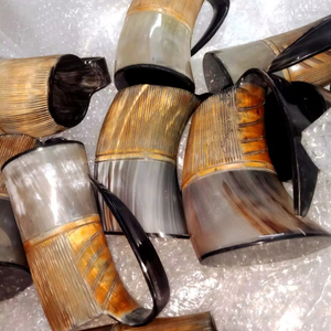 Cuerno Vikingo Natural para Beber con Grabado Personalizado, 30 cm, para Cidra o Cerveza, Estilo Religioso, Hecho a Mano, Duradero, de Alta Calidad, Artículo Antiguo - Product Image 1