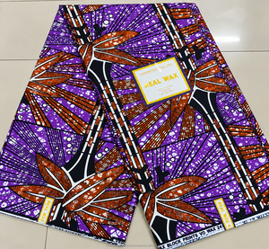 Blue Red African Wax Print Ankara Fabric Abstract Geometric Pattern Textile for Women Dresses Fashion Sewing - Product Image 4