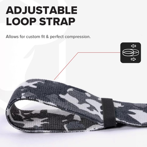 Bandages de compression longs pour le coude, motif camouflage, pour la musculation, la force athlétique et l'haltérophilie, en coton robuste et élastique - Product Image 3