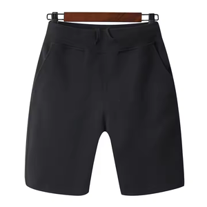 Pantalones Cortos Deportivos de Algodón 100% para Hombre, Tejido de Punto, Color Sólido, con Bolsillos, Transpirables, Casuales, Cintura Elástica - Product Image 2