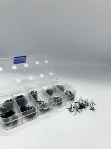 Extensiones de Pestañas de Volumen en Racimo, Hechas a Mano en Vietnam, Curva D, Aspecto Natural, PBT Coreano - Product Image 5