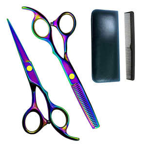 New Hot Sale Stainless Steel Barber Scissors Kit Salon <b>Razor</b> Scissor <b>Set</b> Multi-Purpose Hair Styling Instruments Kits - Product Image 6