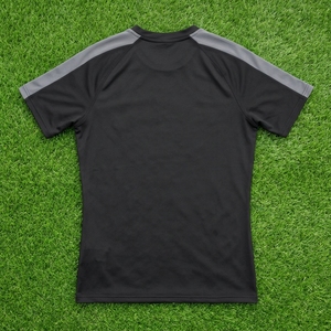 Men Short Sleeve <b>Compression</b> <b>Shirt</b> <b>Black</b> Gray Shoulder Panel Gym Fitness Running Training Sportswear Performance Base Layer - Product Image 6