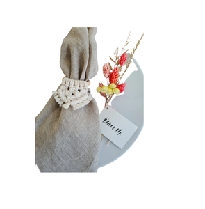 Macrame Beaded Napkin Ring Set <b>Tissue</b> Holder and Clothes Ring for <b>Wedding</b> Table Decoration Tableware & Kitchen Accessories - Product Image 4
