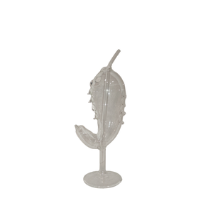Novelty Fish Design Glass Cocktail <b>Straw</b> with Cap 23cm Height 11cm Diameter <b>Reusable</b> Leak Proof Bar Accessory - Product Image 2