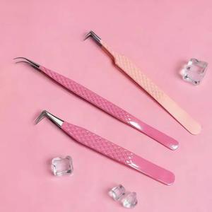 Pince à épiler chirurgicale MORJE en acier inoxydable rose avec pointe lisse, outils de précision pour une utilisation détaillée - Product Image 2