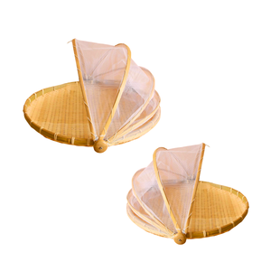 ถาดไม้ไผ่พรีเมียมพร้อมตาข่ายแบบดั้งเดิมและเป็นมิตรกับสิ่งแวดล้อม สำหรับปกป้องอาหาร ถาดสำหรับตากแห้ง มีหลายขนาด งานฝีมือเวียดนาม - Product Image 1