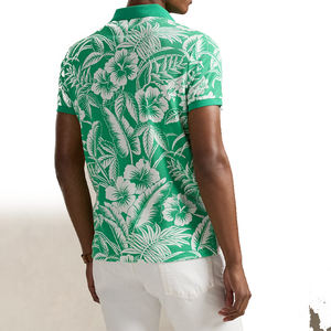 Camisa de malla tropical prémium personalizada para hombre, corte clásico, estampada, transpirable, de secado rápido, manga corta, informal, de punto, de peso medio - Product Image 2