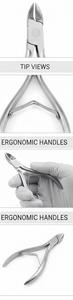 Coupe-cuticules en acier inoxydable à large ouverture, lame courbée, coupe-ongles pour les ongles des doigts et des orteils, lame tranchante - Product Image 3