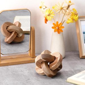 Wood Knot Decor - Hand Carved Coffee Table Decoration, Boho Chain Link Decor, Modern <b>Shelf</b>, <b>Rustic</b> Objects for Home Living Room - Product Image 2