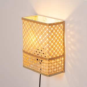 Handcrafted up and down bamboo <b>sconce</b> wholesale best price wall lights eco-friendly <b>lighting</b> lamps - Product Image 4