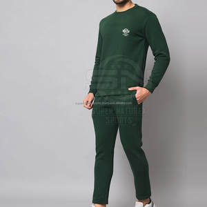 Conjunto de traje de sudor de patrón sólido transpirable para hombre, Jersey elástico y pantalones para ejercicio, correr o ocio para invierno - Product Image 4