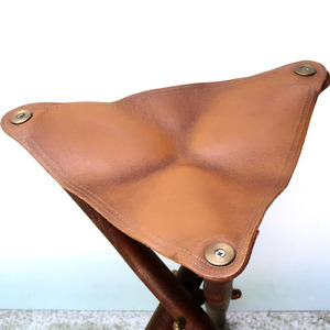 Genuine leather hunting <b>stool</b> <b>portable</b> camping <b>stool</b> wholesale supplier OEM custom export quality for sale in reasonable price - Product Image 5