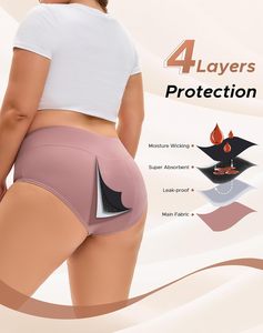 Culottes menstruelles anti-fuites pour femmes, prix usine, en coton confortable, taille haute, respirantes, réutilisables, OEM ODM en gros - Product Image 3