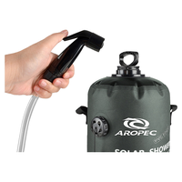 Douche extérieure portable en PVC 15L avec câblage intégré, sac de douche pour plage, piscine, camping, randonnée, pêche, activités Aropec SSB-HL01 TW