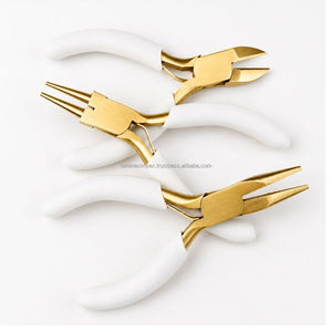 Stainless Steel Jewelry Pliers <b>Set</b> With Orange <b>Pink</b> Green Handles For DIY Jewelry Making And Setting <b>Tools</b> - Product Image 5
