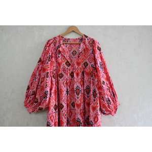 Vestido Maxi de Verano de Algodón con Estampado Floral Hecho a Mano para Mujer, Cintura Natural, Lavable, Estilo Bohemio para Pedidos al por Mayor - Product Image 4