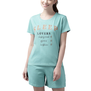Ensemble de shorts unisexe en 2 pièces, col rond, manches courtes, tricoté, 100% coton, toile, vêtements décontractés, respirant, séchage rapide, printemps été - Product Image 1