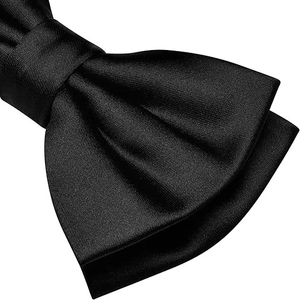 Noeuds papillon en polyester doux de couleur personnalisée pour mariage ou tenue décontractée, accessoire père-fils pour hommes et garçons - Product Image 3