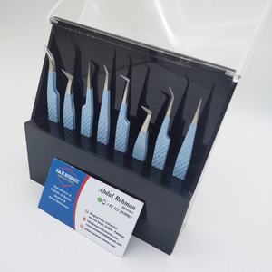 Soporte de extensión de pestañas acrílico pinzas de pestañas de acero inoxidable sostenible - Product Image 3