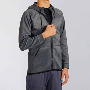 Good Quality <b>Men</b> Zipper Hoodie Solid Color & Pattern Outdoor Running Wear Zipper Hoodie <b>Plain</b> Dyed Technique <b>Men</b> <b>Hoodies</b> - Product Image 3
